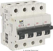 Выключатель автоматический IEK ARMAT M10N 4п 6А C 10кА картинка